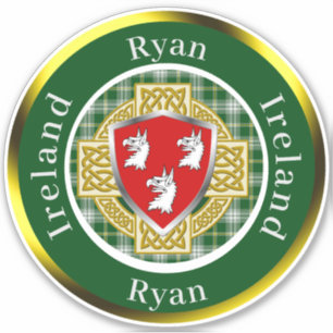 Ryan Irish Shield/Celtic Cross Personalised