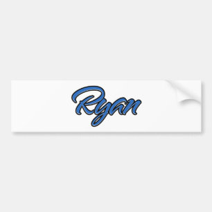 Ryan name blue sticker auto sticker