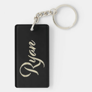 Ryan Name whitegold key trailer Ring