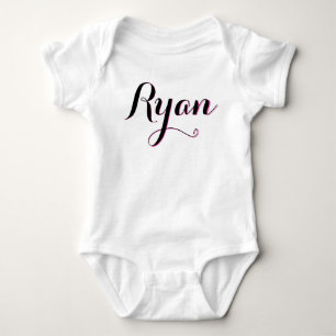 Ryan pink and white girls baby outfit bodysuit