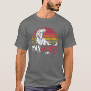 Ryan Saurus Funny Personalised Dinosaur T Rex Name T-Shirt
