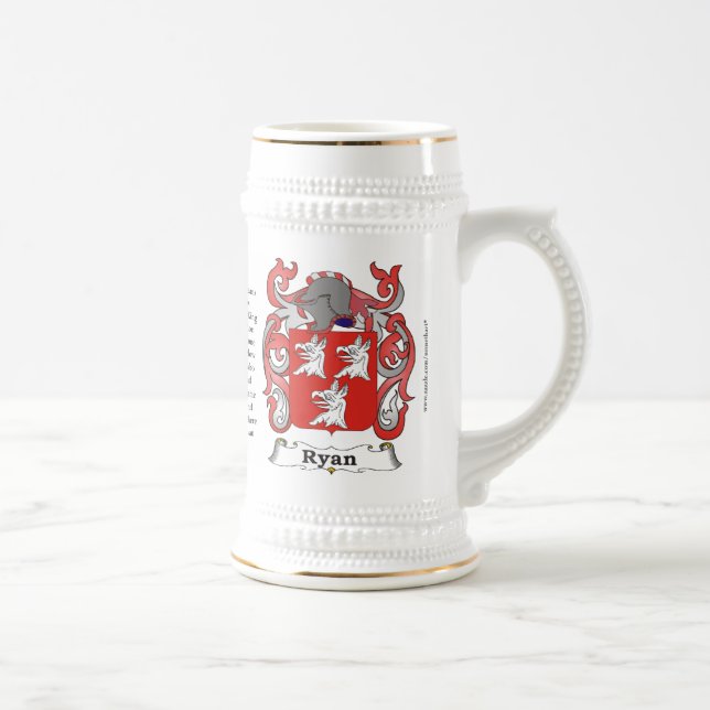 Ryan, the Origin, the Meaning and the Crest on a s Beer Stein (Right)