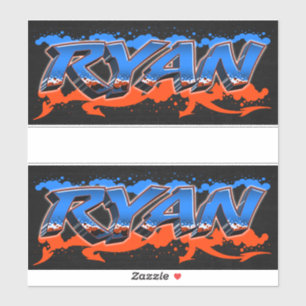 Ryan Vorname Name Graffiti Aufkleber Sticker
