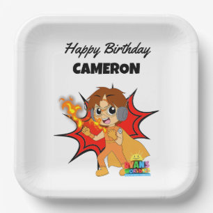Ryan's World Birthday Paper Plate