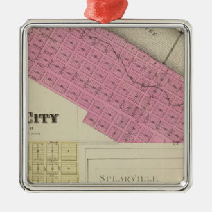 Ryansville, Ford City, Spearville, Kansas Metal Tree Decoration