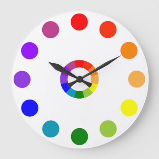 RYB Colour Wheel Numberless Large Clock
