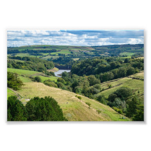 Ryburn Valley and Dam Photo Print
