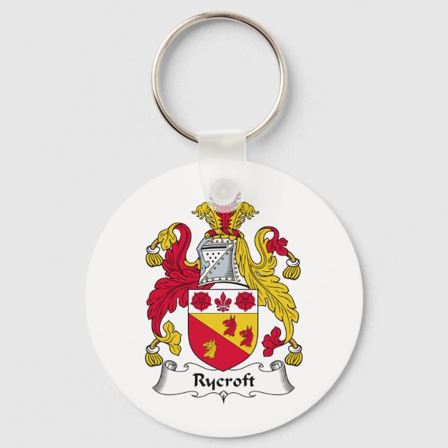 Rycroft Family Crest Key Ring (Front)