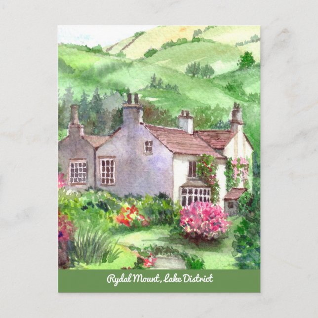 Rydal Mount, William Wordsworth's Home Postcard (Front)