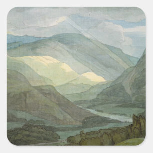 Rydal Water, 1786 (w/c) Square Sticker