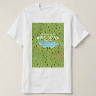 Rydal Water Cumbria Map poster T-Shirt
