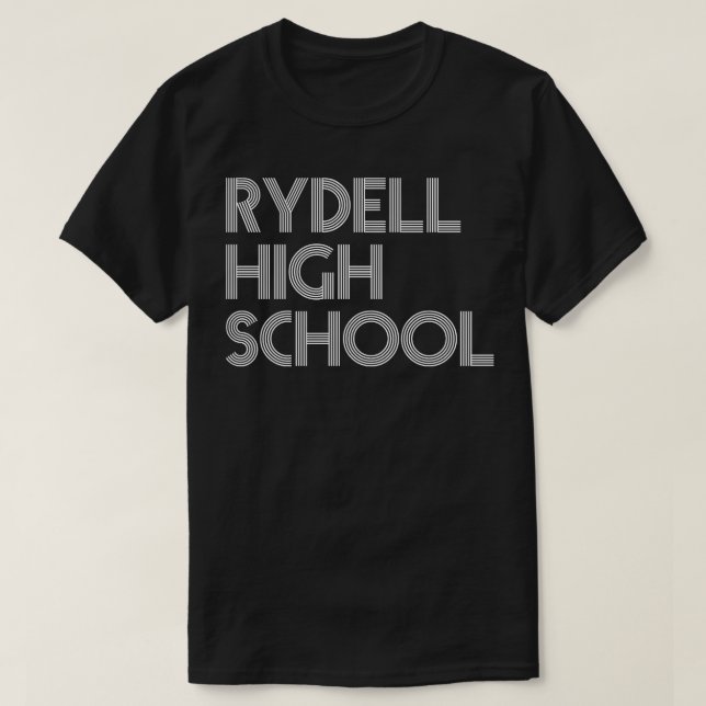 Rydell High School Typography Design T-Shirt (Design Front)