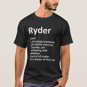 RYDER Definition Personalized Name Funny Birthday  T-Shirt