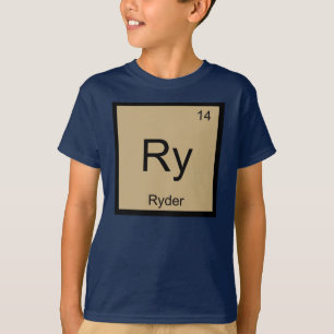 Ryder Name Chemistry Element Periodic Table T-Shirt