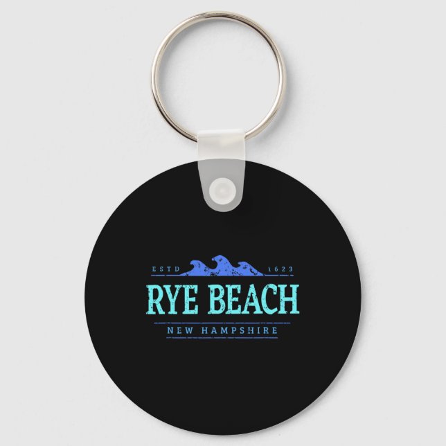 Rye Beach New Hampshire Rye Beach Nh Shoreline  Key Ring (Front)