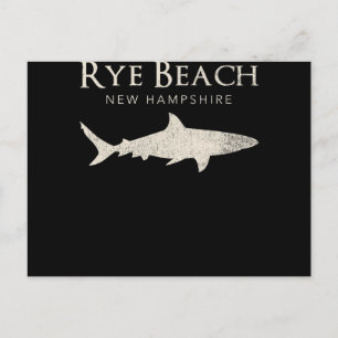 Rye Beach New Hampshire - Shark Lover Gifts Holiday Postcard