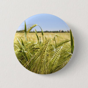 Rye Grain Botanical Nature 6 Cm Round Badge
