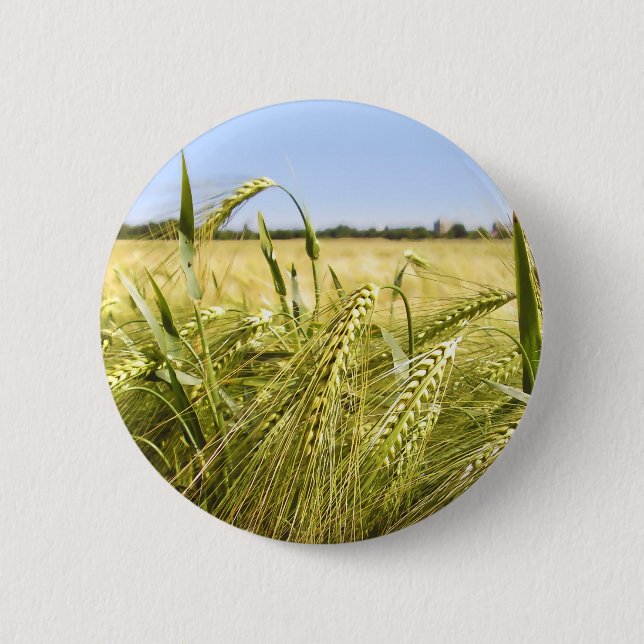 Rye Grain Botanical Nature 6 Cm Round Badge (Front)