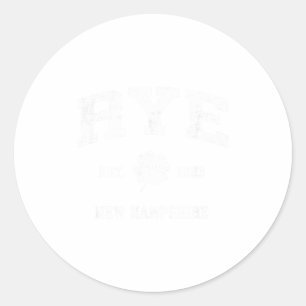 Rye New Hampshire Vintage Shamrock Srts Classic Round Sticker