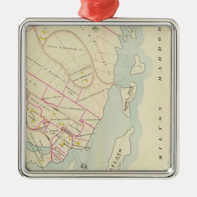 Rye, New York Metal Tree Decoration (Front)