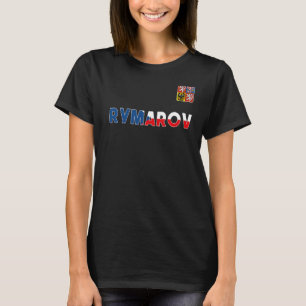 Rymarov Czech Republic Heart Flag Lion Coat Of Arm T-Shirt
