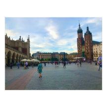 Rynek Główny - Town Square in Krakow, Poland