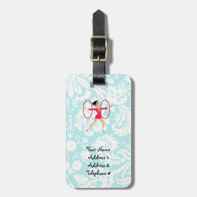 Rythmic Gymnastics Hoops Luggage Tag (Front Vertical)