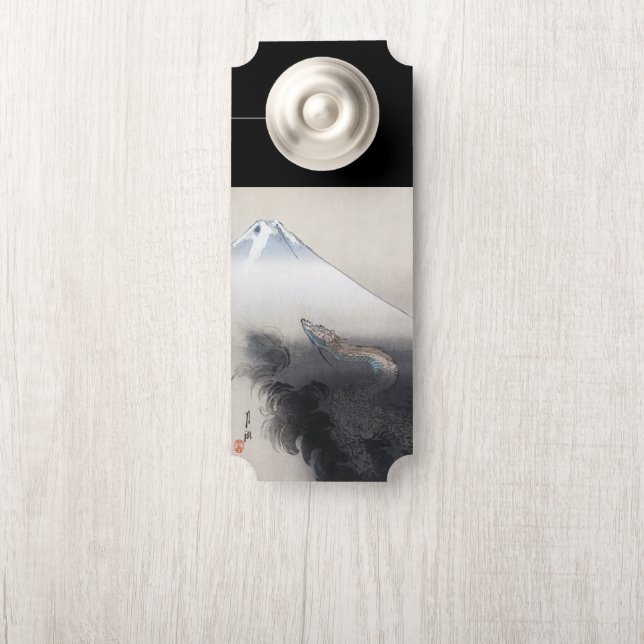 Ryu Shoten: Ascending Dragon over Fuji, Japan Door Hanger (On Knob)