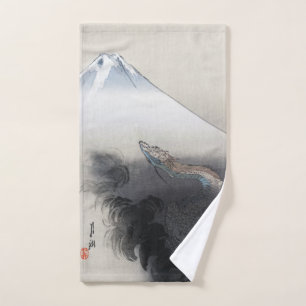 Ryu Shoten: Ascending Dragon over Fuji, Japan Hand Towel