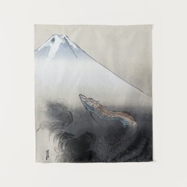 Ryu Shoten: Ascending Dragon over Fuji, Japan Tapestry (Front)