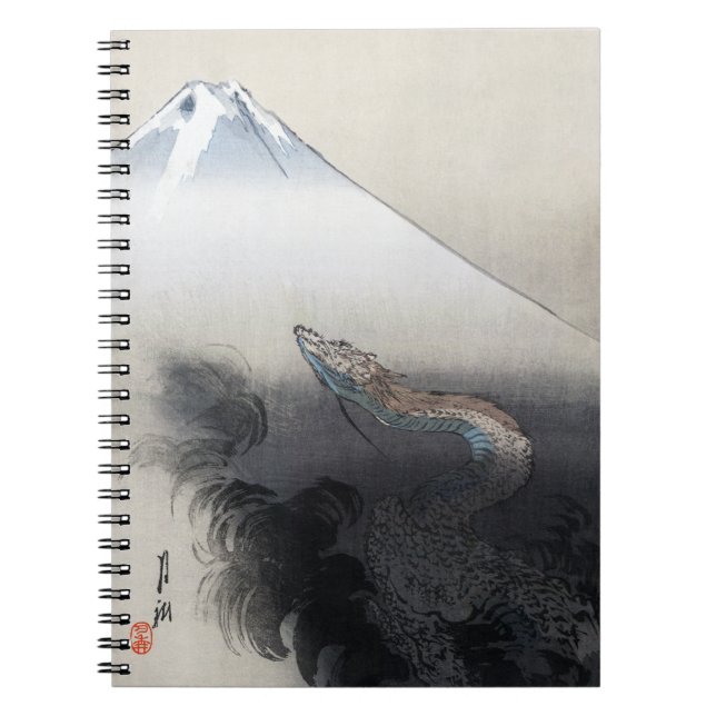 Ryu Shoten Mt. Fuji & Dragon by Ogata Gekko   Notebook (Front)