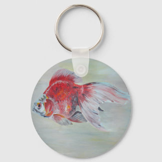 Ryukin Goldfish Acrylic Painting Key Ring
