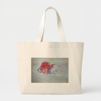 Ryukin Goldfish Acrylic Painting Large Tote Bag