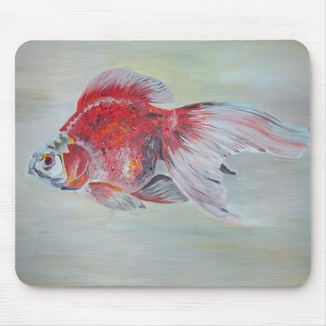 Ryukin Goldfish Acrylic Painting Mouse Pad (Front)