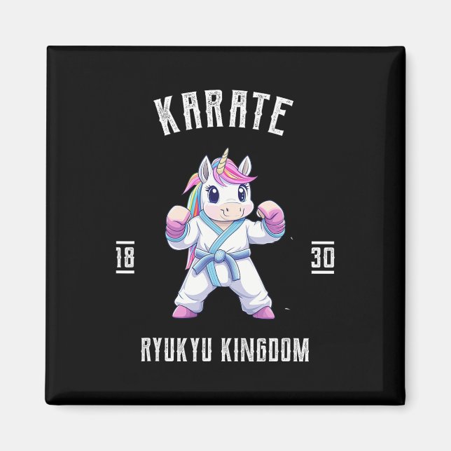 Ryukyu Karate Unicorn - Karateka Japan  Magnet (Front)