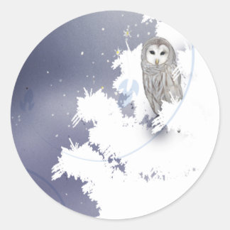 S003 Winter Owl Sticker