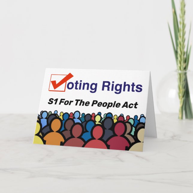 S1 Voting Rights For The People Act Card (Front)