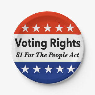 S1 Voting Rights For The People Act Paper Plate