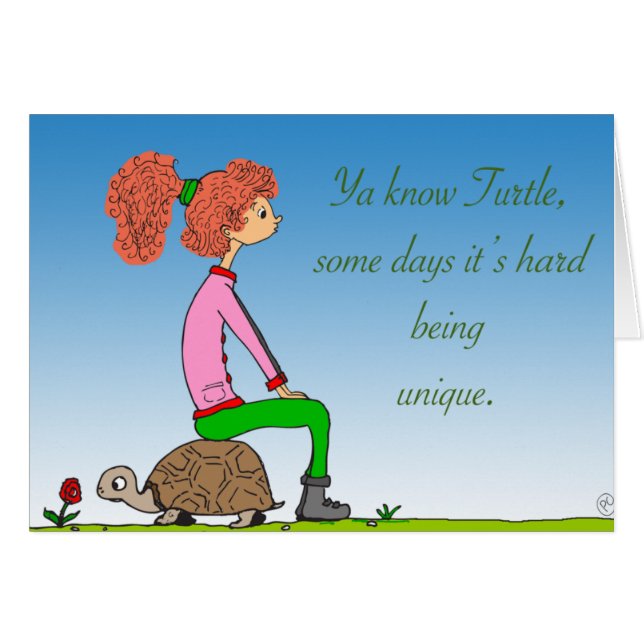 s1 Ya Know Turtle Some Days It's Hard Being Unique (Front Horizontal)