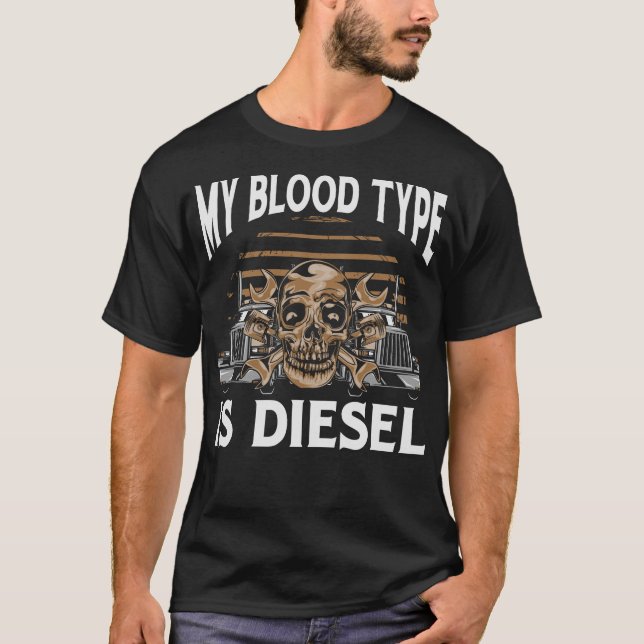 S2 Diesel Truck Diesel Trucker (76) T-Shirt (Front)