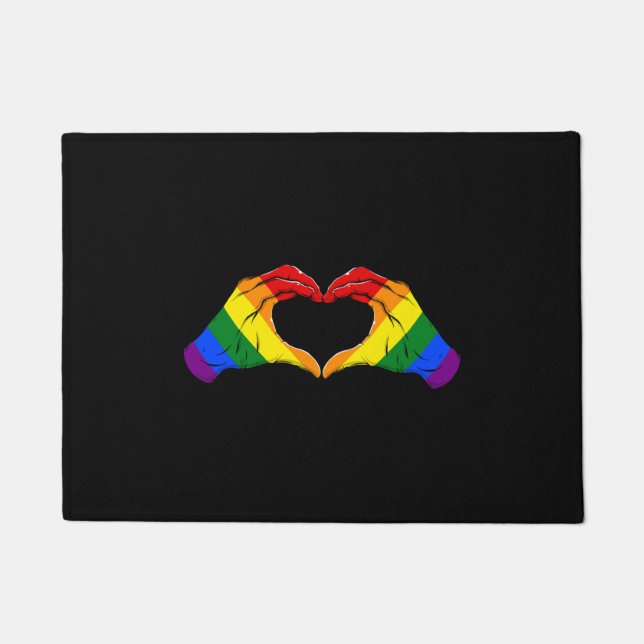 S2 hand lgbt Sticker  Doormat (Front)
