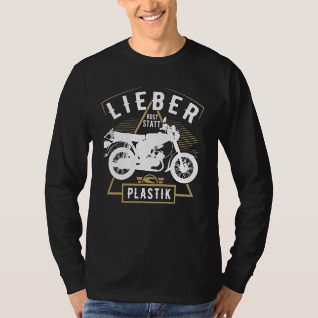 S51 Moped Simmi Two Stroke Gdr Rust Instead Of Pla T-Shirt (Front)
