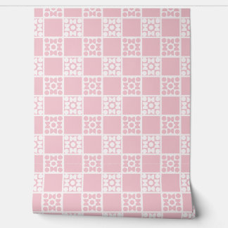 (S) 2502223A Retro Geometric Tiles Pink Wallpaper