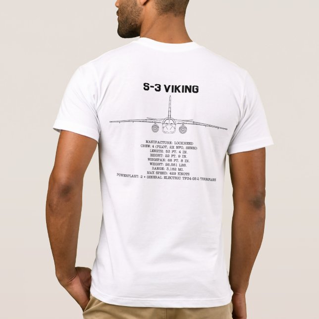 S-3 VIKING STATS T-Shirt (Back)