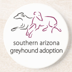 S A Greyhound Adoption sandstone coaster