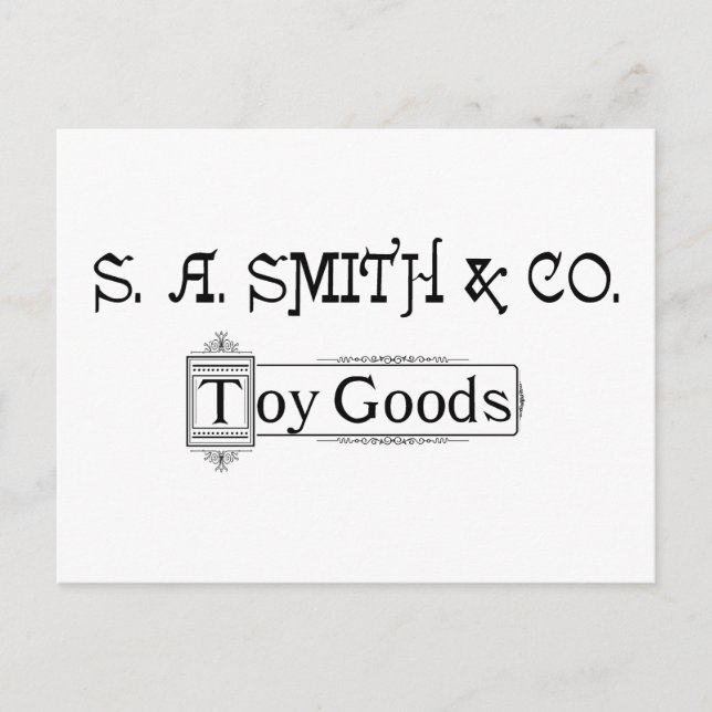 S A. Smith & Co. Toy Goods 1888 Logo Postcard (Front)