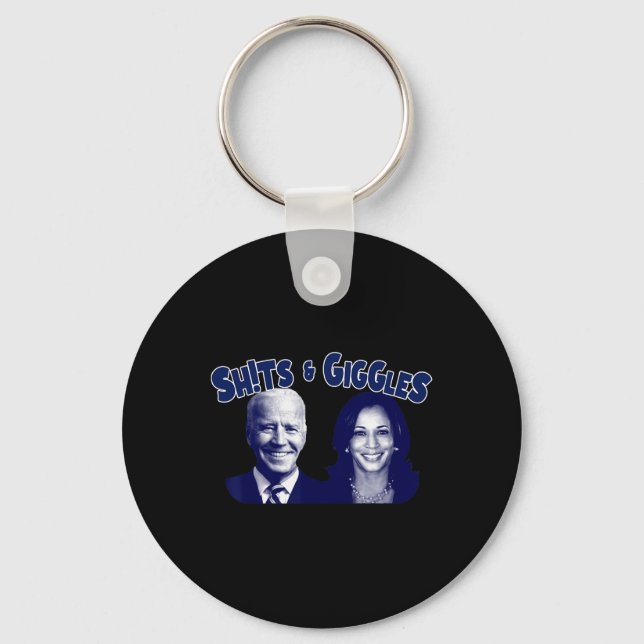 S And Giggles Biden Kamala Harris  Key Ring (Front)