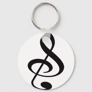 "S", "&", And/Or Treble Clef Musical Note Key Ring