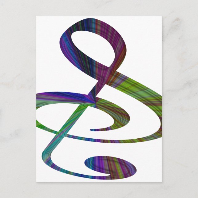 "S", "&", And/Or Treble Clef Musical Note Postcard (Front)