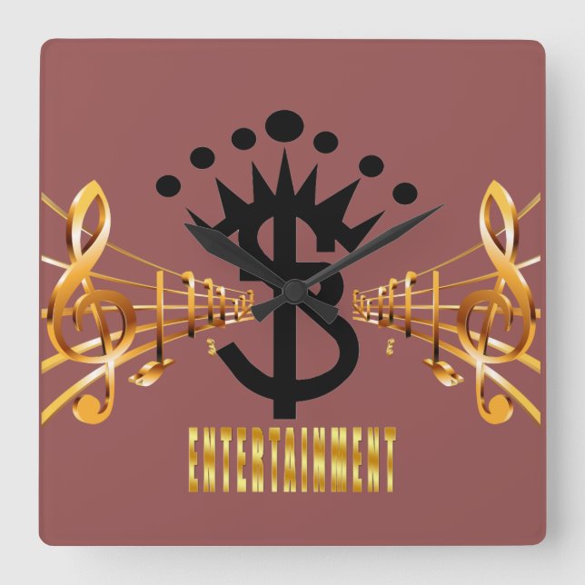 S.B.   Square Wall Clock (Front)